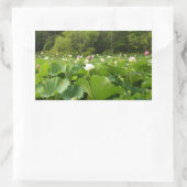 Veld Lotus Flowers Summer Garden Rechthoekige Sticker (Tas)