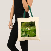 Veld Lotus Flowers Summer Garden Tote Bag (Voorkant (product))