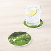 Veld Lotus Flowers Summer Garden Zandsteen Onderzetter (Zijkant)