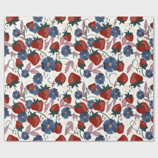Veld met Aardbeien Cadeaupapier