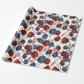 Veld met Aardbeien Cadeaupapier (Uitgerold)