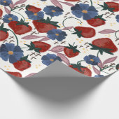 Veld met Aardbeien Cadeaupapier (Hoek)