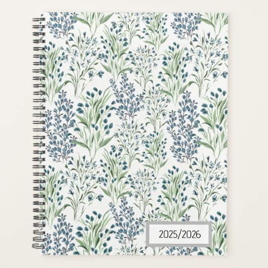 Veld met blauwe bloemen planner (Voorkant)