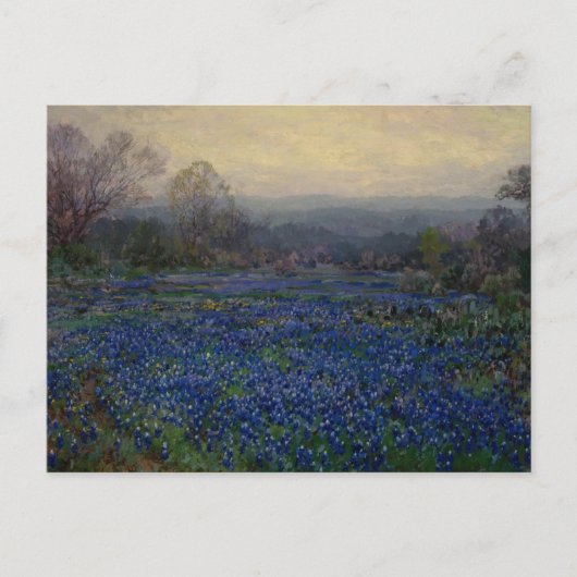 Veld met blauwe klokjes, 1918 briefkaart (Voorkant)