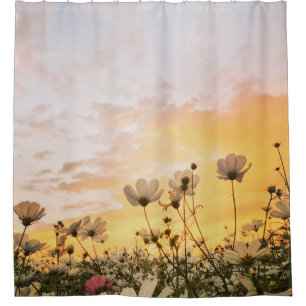 veld met bloemen douchegordijn