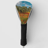 Veld met bloemen en bomen golfheadcover (Voorkant)