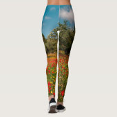 Veld met bloemen en bomen leggings (Achterkant)
