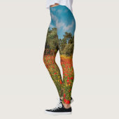 Veld met bloemen en bomen leggings (Links)