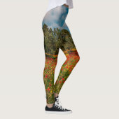 Veld met bloemen en bomen leggings (Rechts)