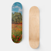 Veld met bloemen en bomen persoonlijk skateboard (Voorkant)