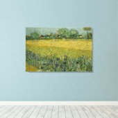 Veld met bloemen nabij Arles Canvas Afdruk (Insitu (Houten vloer))