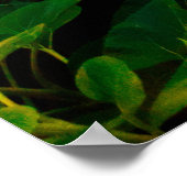 Veld met felgele zonnebloemen op zonnige dag. poster (Hoek)