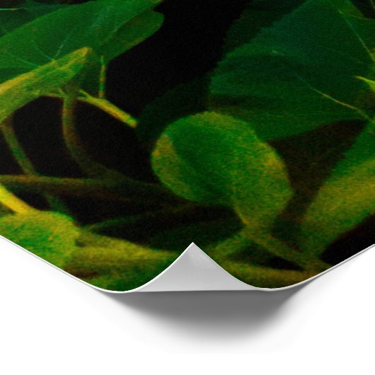 Veld met felgele zonnebloemen op zonnige dag. poster (Hoek)