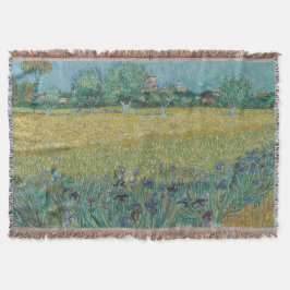 Veld met irissen bij Arles Vincent Van Gogh Deken