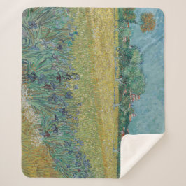 Veld met irissen bij Arles Vincent Van Gogh Sherpa Deken
