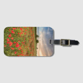 Veld met klaprozen bagagelabel (Voorkant (horizontaal))