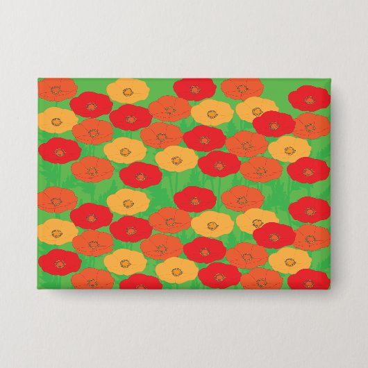 Veld met klaprozen button (Voorkant)
