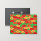 Veld met klaprozen button (Voorkant / Achterkant)