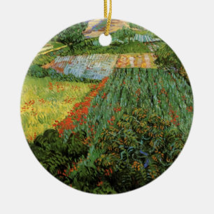 Veld met klaprozen door Vincent van Gogh Keramisch Ornament