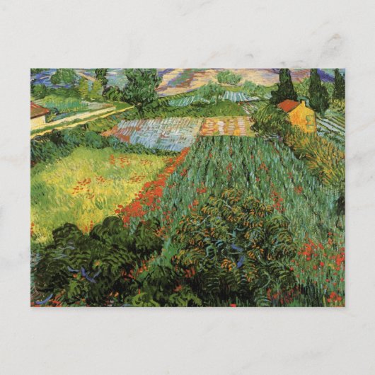 Veld met klaprozen van Vincent van Gogh Briefkaart (Voorkant)