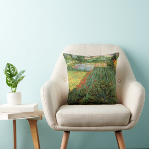 Veld met klaprozen van Vincent van Gogh Kussen