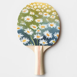 Veld met Madeliefjes | Bloemenschilderij van Bloem Tafeltennisbatje