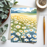 Veld met Madeliefjes | Bloemenschilderij van een B