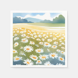 Veld met Madeliefjes | Bloemenschilderij van een B Servet