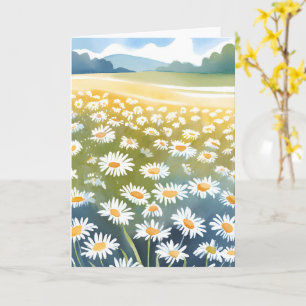 Veld met Madeliefjes Bloemwei bloemkaart Kaart