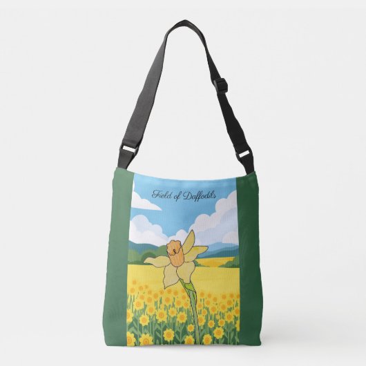 Veld met narcissen crossbody tas (Voorkant)