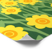 Veld met narcissen poster (Hoek)