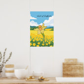 Veld met narcissen poster (Keuken)
