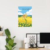 Veld met narcissen poster (Thuiskantoor)