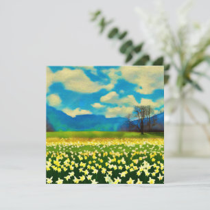 Veld met narcissen - schilderij
