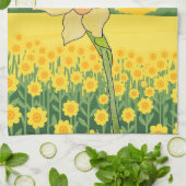 Veld met narcissen theedoek (Gevouwen)