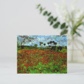 Veld met papavers (F636) Van Gogh Fine Art Briefkaart (Staand voorkant)