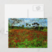 Veld met papavers (F636) Van Gogh Fine Art Briefkaart (Voorkant / Achterkant)