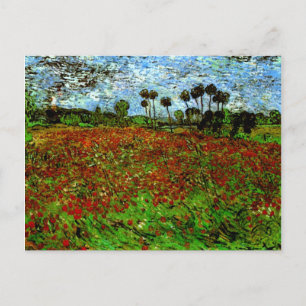 Veld met papavers (F636) Van Gogh Fine Art Briefkaart