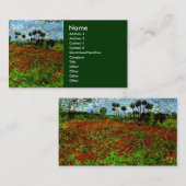 Veld met papavers (F636) Van Gogh Fine Art Visitekaartje (Voorkant / Achterkant)
