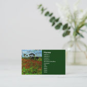 Veld met papavers (F636) Van Gogh Fine Art Visitekaartje (Staand voorkant)