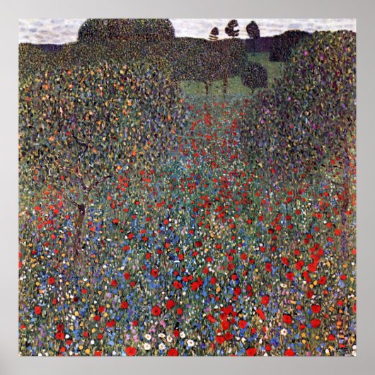 Veld met papavers, Gustav Klimt Poster (Voorkant)