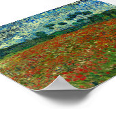 Veld met papavers van Van Gogh Fine Art Poster (Hoek)