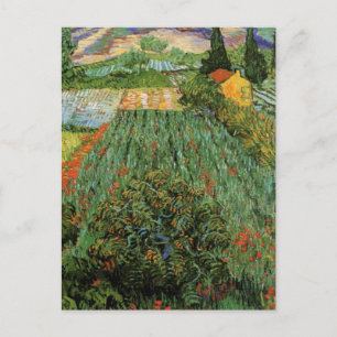 Veld met papavers van Vincent van Gogh Briefkaart