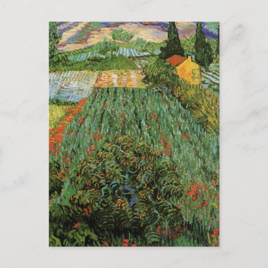 Veld met papavers van Vincent van Gogh Briefkaart (Voorkant)