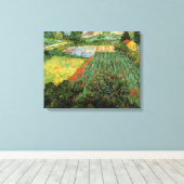 Veld met papavers van Vincent van Gogh Canvas Afdruk (Insitu (Houten vloer))