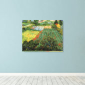 Veld met papavers van Vincent van Gogh Canvas Afdruk (Insitu (Houten vloer))