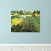Veld met papavers van Vincent van Gogh Canvas Afdruk (Insitu (Houten vloer))