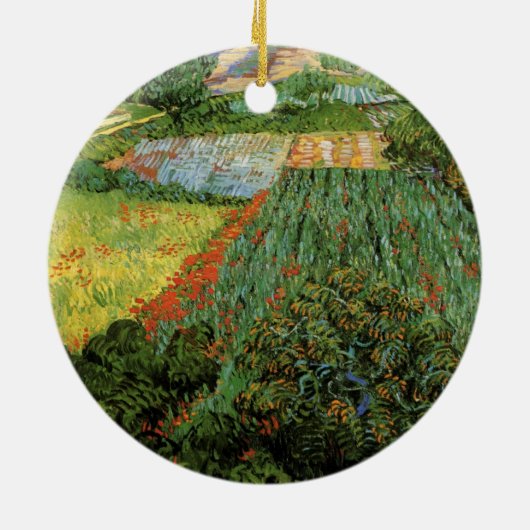 Veld met papavers van Vincent van Gogh Keramisch Ornament (Achterkant)
