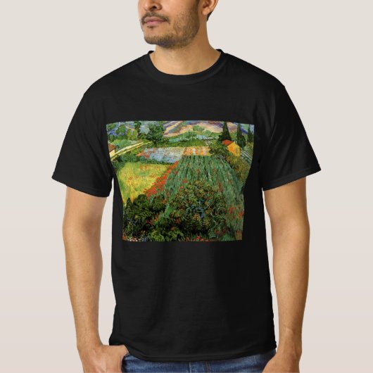 Veld met papavers van Vincent van Gogh T-shirt (Voorkant)