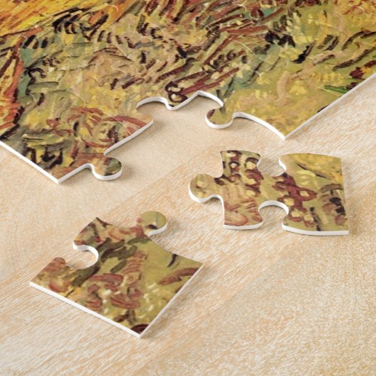 Veld met Plowman en Mill van Vincent van Gogh Legpuzzel (Zijkant)